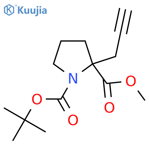 1-Tert-butyl 2-methyl 2-(prop-2-yn-1-yl)pyrrolidine-1,2-dicarboxylate structure