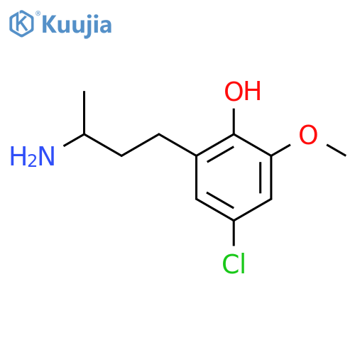 2-(3-aminobutyl)-4-chloro-6-methoxyphenol structure