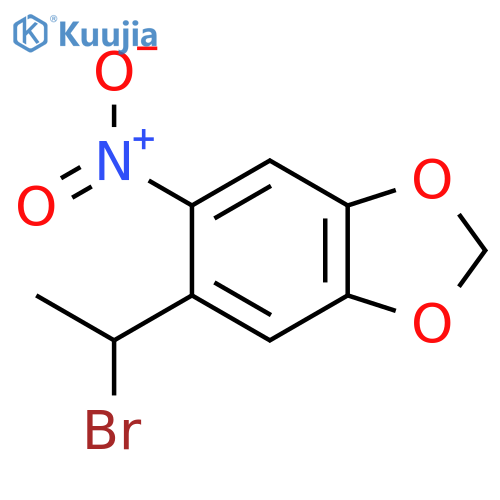 5-(1-bromoethyl)-6-nitrobenzod1,3dioxole structure