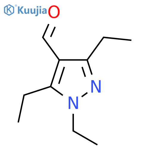 1,3,5-triethyl-1H-pyrazole-4-carbaldehyde structure