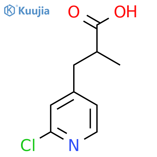 3-(2-chloropyridin-4-yl)-2-methylpropanoic acid structure