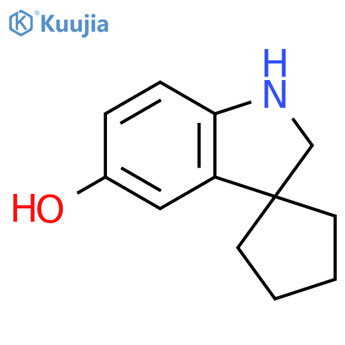 1',2'-dihydrospirocyclopentane-1,3'-indole-5'-ol structure