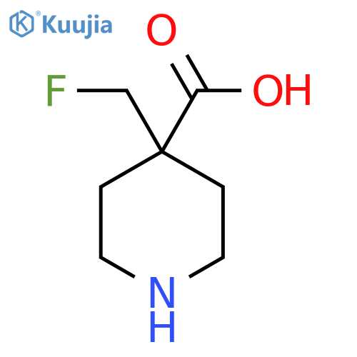 4-(fluoromethyl)piperidine-4-carboxylic acid structure