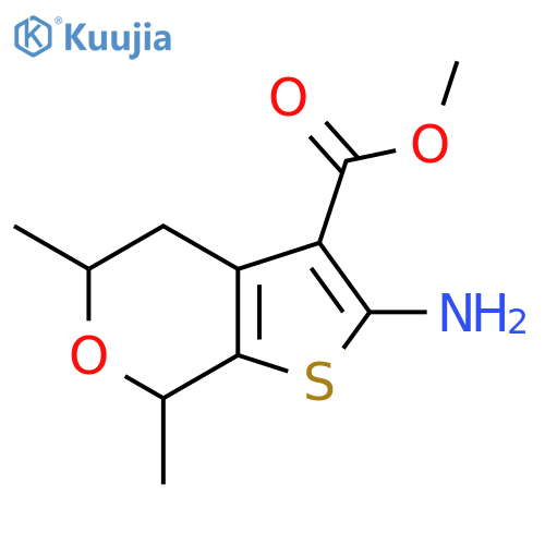 methyl 2-amino-5,7-dimethyl-4H,5H,7H-thieno2,3-cpyran-3-carboxylate structure