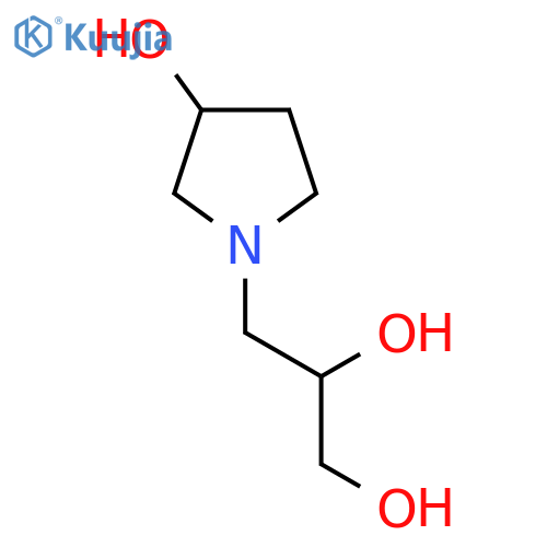 3-(3-Hydroxypyrrolidin-1-yl)propane-1,2-diol structure