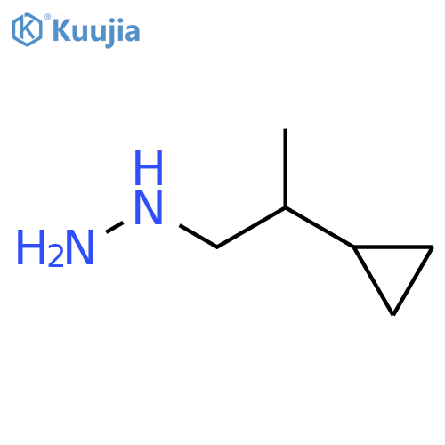 (2-cyclopropylpropyl)hydrazine structure