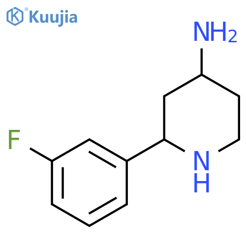 2-(3-Fluorophenyl)piperidin-4-amine structure
