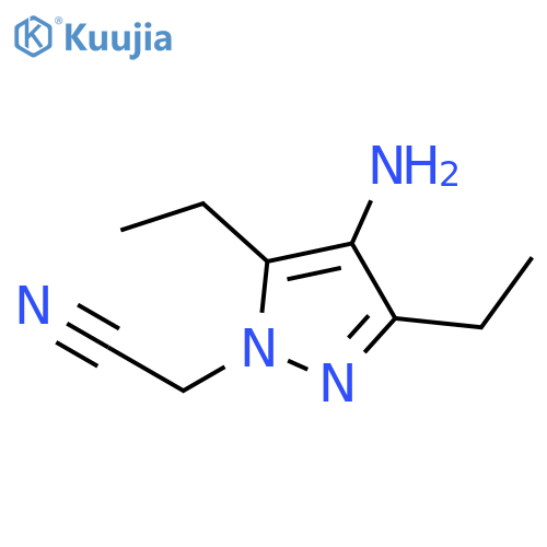 2-(4-amino-3,5-diethyl-1H-pyrazol-1-yl)acetonitrile structure