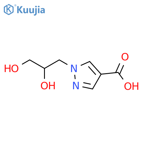 1-(2,3-dihydroxypropyl)-1H-pyrazole-4-carboxylic acid structure