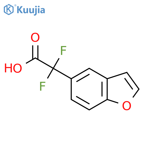2-(1-benzofuran-5-yl)-2,2-difluoroacetic acid structure