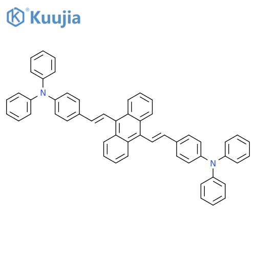 4,4'-((1E,1'E)-Anthracene-9,10-diylbis(ethene-2,1-diyl))bis(N,N-diphenylaniline) structure