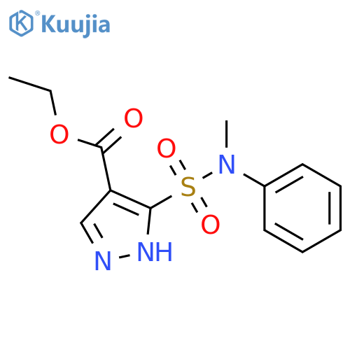 ethyl 5-[methyl(phenyl)sulfamoyl]-1H-pyrazole-4-carboxylate structure