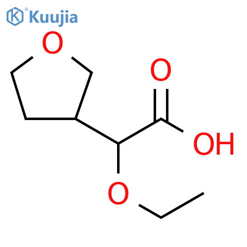 2-ethoxy-2-(oxolan-3-yl)acetic acid structure