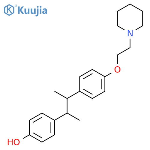 4-[(2R,3S)-3-{4-[2-(piperidin-1-yl)ethoxy]phenyl}butan-2-yl]phenol structure
