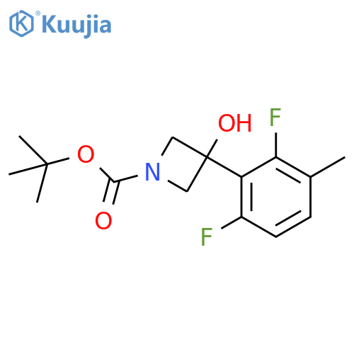 tert-butyl 3-(2,6-difluoro-3-methylphenyl)-3-hydroxyazetidine-1-carboxylate structure