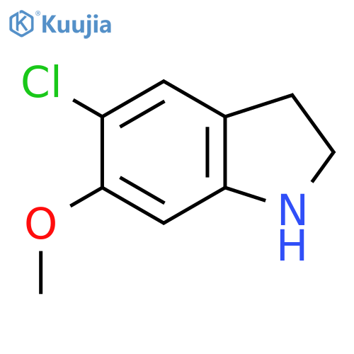 5-Chloro-6-methoxy-2,3-dihydro-1H-indole structure