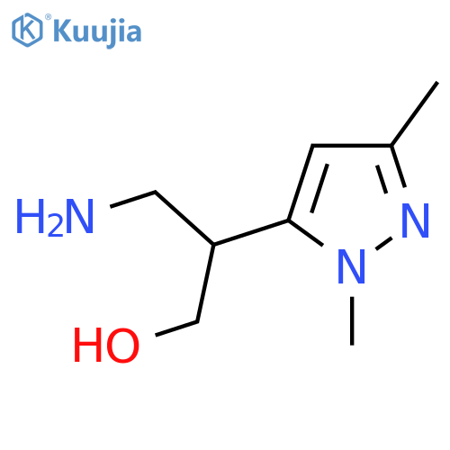 3-amino-2-(1,3-dimethyl-1H-pyrazol-5-yl)propan-1-ol structure