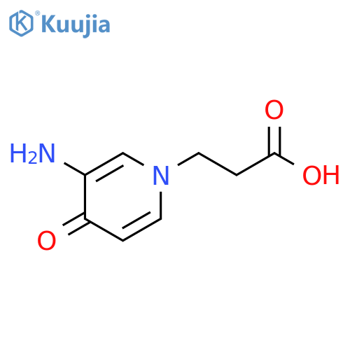 3-(3-amino-4-oxo-1,4-dihydropyridin-1-yl)propanoic acid structure