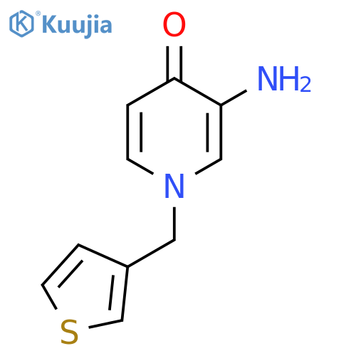 3-amino-1-(thiophen-3-yl)methyl-1,4-dihydropyridin-4-one structure