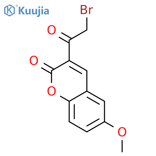 2H-1-Benzopyran-2-one, 3-(bromoacetyl)-6-methoxy- structure