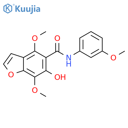 5-Benzofurancarboxamide,6-hydroxy-4,7-dimethoxy-N-(3-methoxyphenyl)- structure