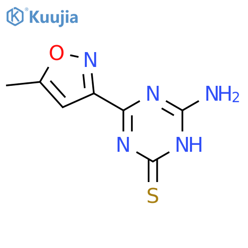 1,3,5-Triazine-2(1H)-thione, 6-amino-4-(5-methyl-3-isoxazolyl)- structure