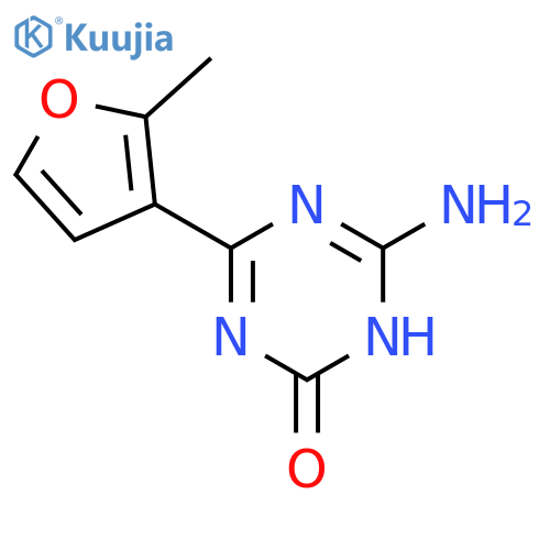 1,3,5-Triazin-2(1H)-one, 6-amino-4-(2-methyl-3-furanyl)- structure