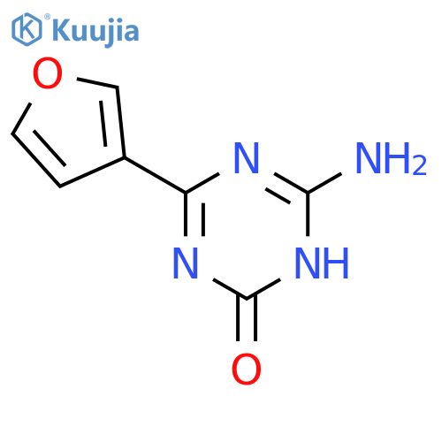 6-Amino-4-(3-furanyl)-1,3,5-triazin-2(1H)-one structure