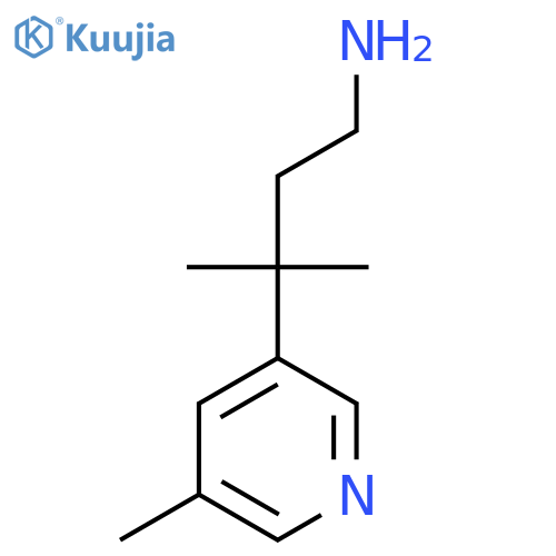 3-methyl-3-(5-methylpyridin-3-yl)butan-1-amine structure