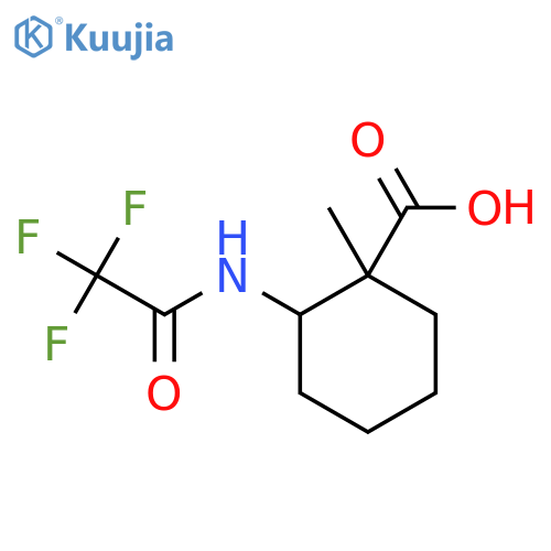 1-Methyl-2-(trifluoroacetamido)cyclohexane-1-carboxylic acid structure