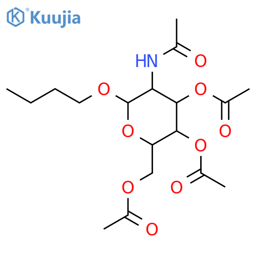 Butyl 2-acetamido-3,4,6-tri-O-acetyl-2-deoxy-b-D-glucopyranoside structure
