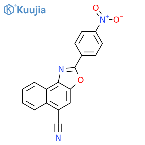 Naphth[1,2-d]oxazole-5-carbonitrile, 2-(4-nitrophenyl)- structure