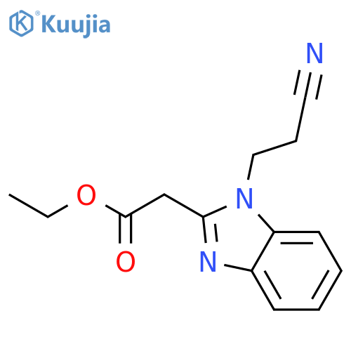 1H-Benzimidazole-2-acetic acid, 1-(2-cyanoethyl)-, ethyl ester structure