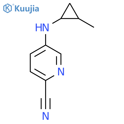 5-(2-methylcyclopropyl)aminopyridine-2-carbonitrile structure