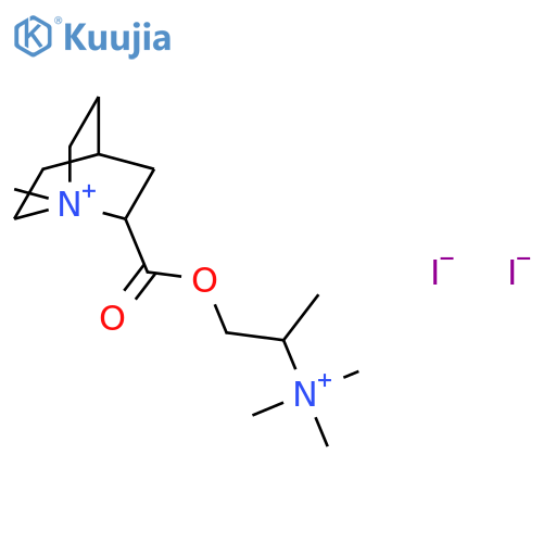 1-Azoniabicyclo[2.2.2]octane,1-methyl-2-[[2-(trimethylammonio)propoxy]carbonyl]-, iodide (1:2) structure