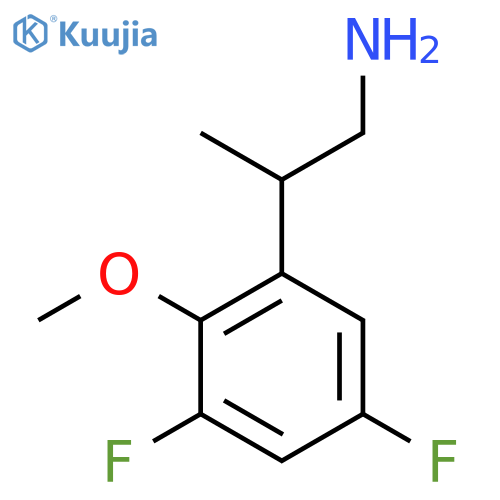 2-(3,5-difluoro-2-methoxyphenyl)propan-1-amine structure