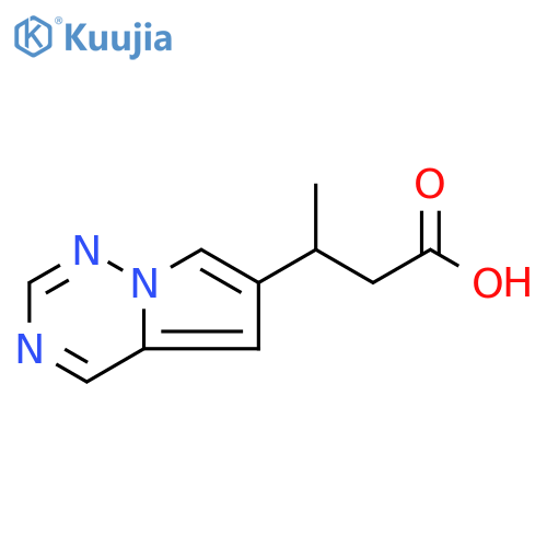 3-{pyrrolo[2,1-f][1,2,4]triazin-6-yl}butanoic acid structure