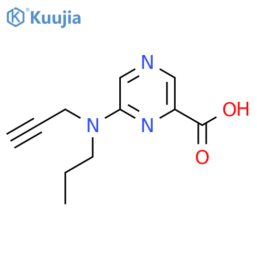6-(prop-2-yn-1-yl)(propyl)aminopyrazine-2-carboxylic acid structure