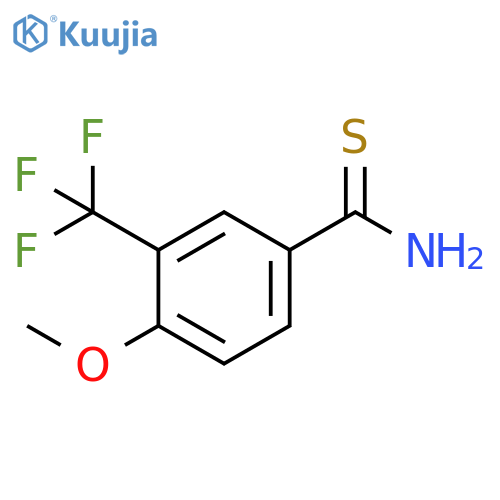 4-methoxy-3-(trifluoromethyl)benzene-1-carbothioamide structure