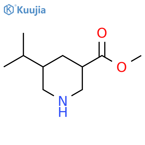 3-Piperidinecarboxylic acid, 5-(1-methylethyl)-, methyl ester structure