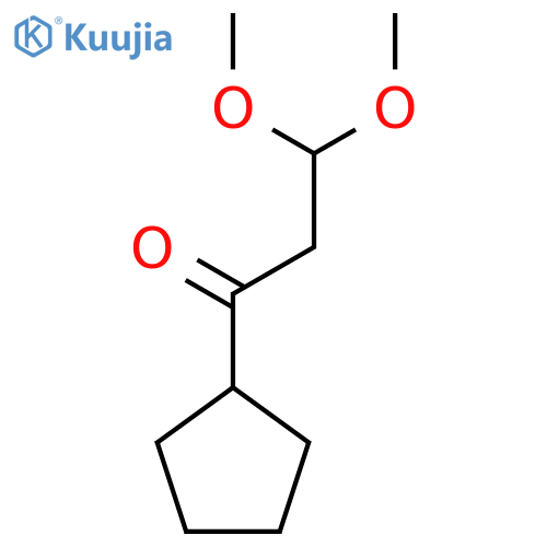 1-Cyclopentyl-3,3-dimethoxypropan-1-one structure