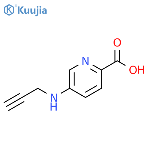 5-(prop-2-yn-1-yl)aminopyridine-2-carboxylic acid structure