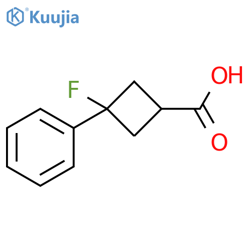 3-fluoro-3-phenyl-cyclobutanecarboxylic acid structure