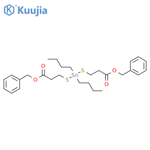 10-Oxa-4,6-dithia-5-stannaundecanoic acid, 5,5-dibutyl-9-oxo-11-phenyl-, phenylmethyl ester structure