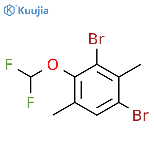 1,3-dibromo-4-(difluoromethoxy)-2,5-dimethylbenzene structure