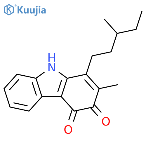 3H-Carbazole-3,4(9H)-dione,2-methyl-1-(3-methylpentyl)- (9CI) structure