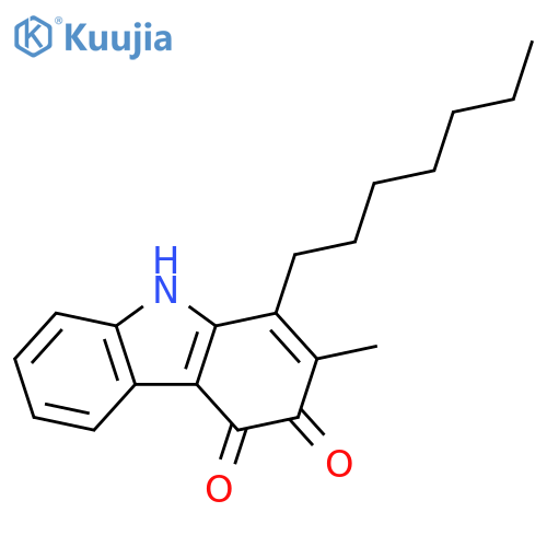 3H-Carbazole-3,4(9H)-dione,1-heptyl-2-methyl- structure