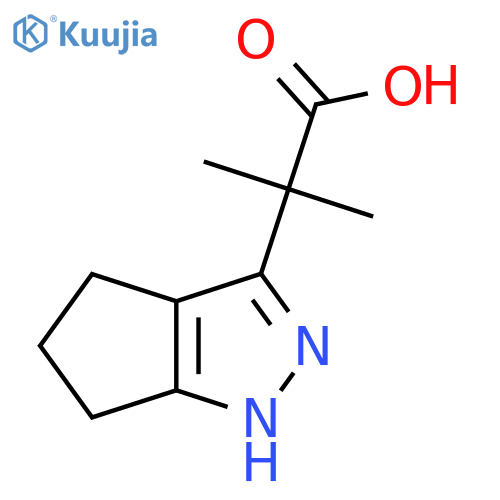 2-{1H,4H,5H,6H-cyclopentacpyrazol-3-yl}-2-methylpropanoic acid structure