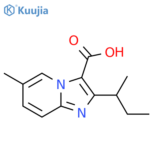 2-(butan-2-yl)-6-methylimidazo1,2-apyridine-3-carboxylic acid structure