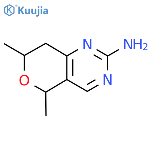 5,7-dimethyl-5H,7H,8H-pyrano4,3-dpyrimidin-2-amine structure